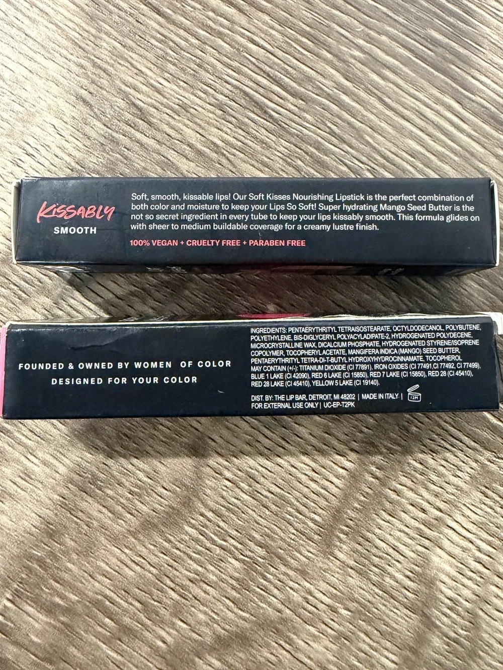 2 TLB Soft Kisses Nourishing Lipsticks The Lip Bar NEW